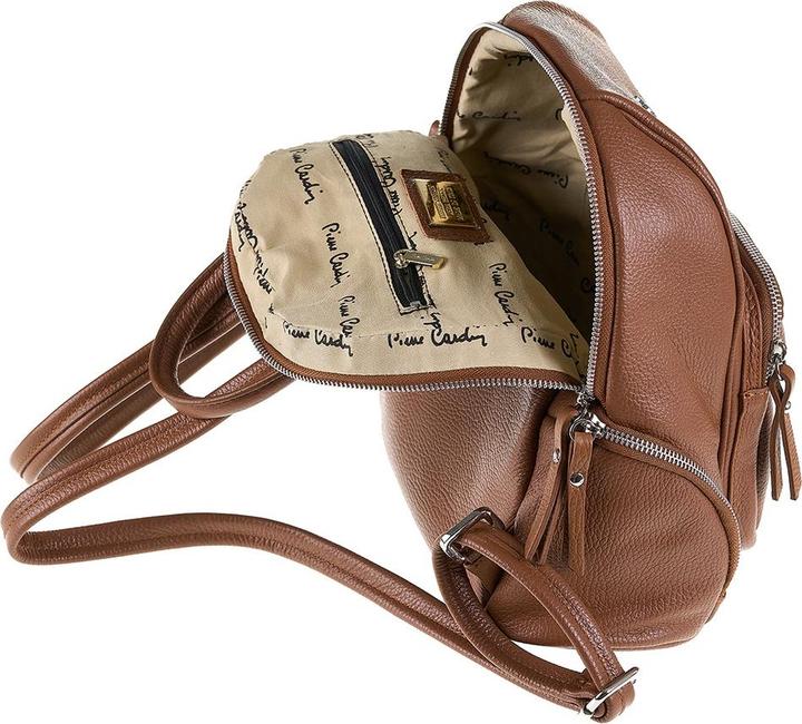 Produktbild Pierre Cardin Damen Lederrucksack Made In Italy - Modell Lunaria Pro - Casual - 28.0 X 31.0 X 14.0 Cm