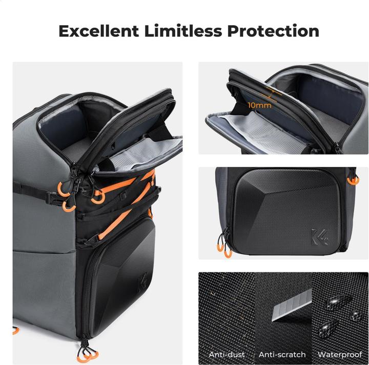 Actual product image K&F Concept Backpack 25L Star Wander03 (Black) (Camera shoulder bag)
