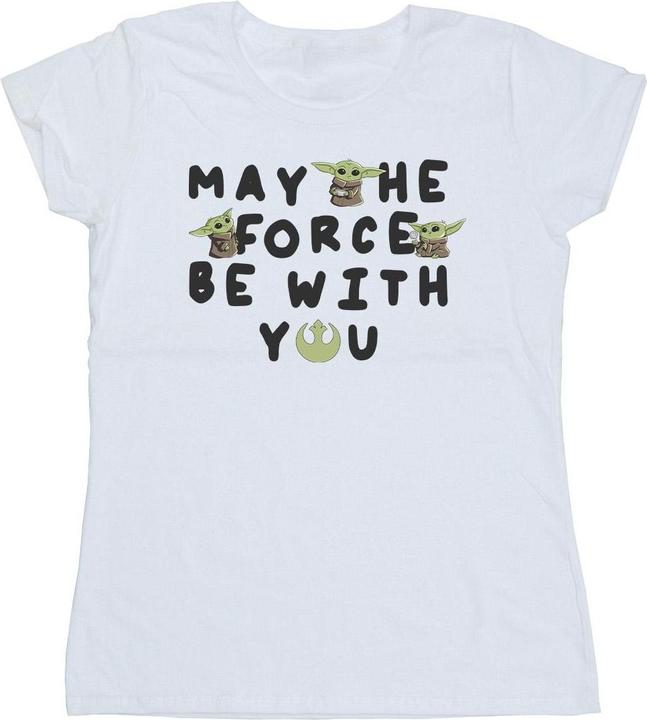 Image du produit Star Wars - T-shirt THE MANDALORIAN GROGU MAY THE FORCE BE WITH YOU - Femme (M)