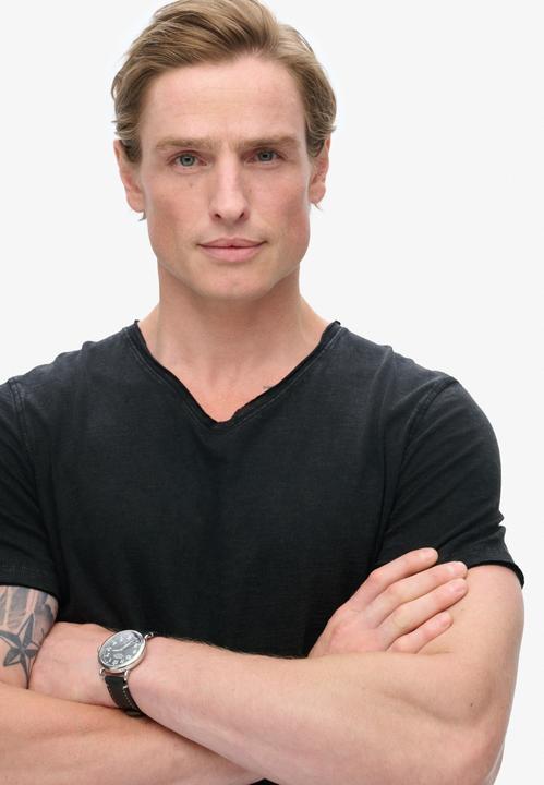 Produktbild Superdry T-Shirt aus Flammgarn mit unversäuberten Kanten und V-Ausschnitt (XL)