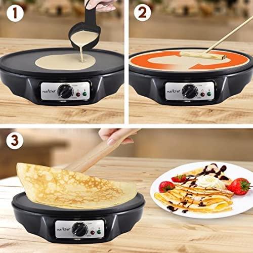 Produktbild Nutrichef PCRM12EU Elektro Griddle Crepe Maker