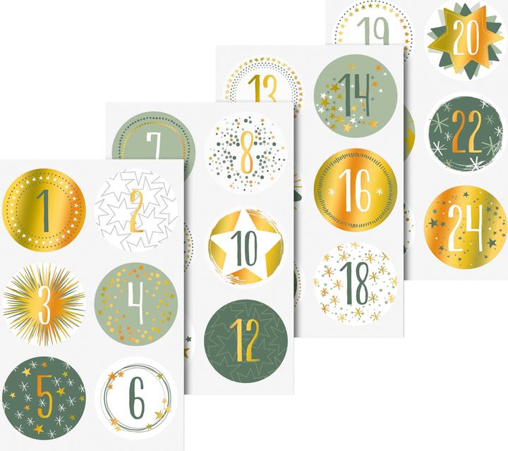 Actual product image Heyda Sticker Adventszahlen