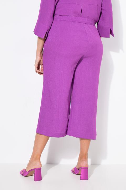 Immagine prodotto Ulla Popken Culottes con taglio della gamba ampio e lungo fino al polpaccio e cintura elastica (50)