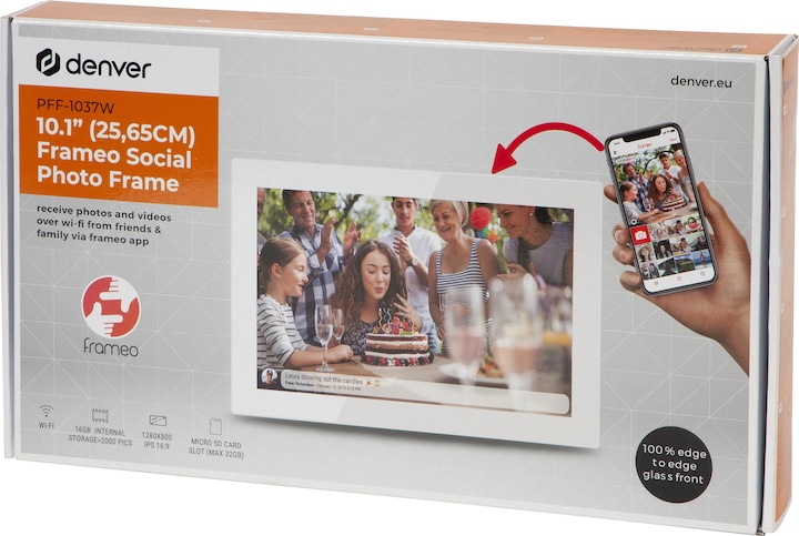 Productafbeelding Denver Frameo PFF-1037 25,4cm 16GB (10.10", 1280 x 800 pixels)