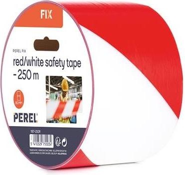 Produktbild Perel Rot/weiss Sicherheitsband - 250 m - Rolle (80 mm)