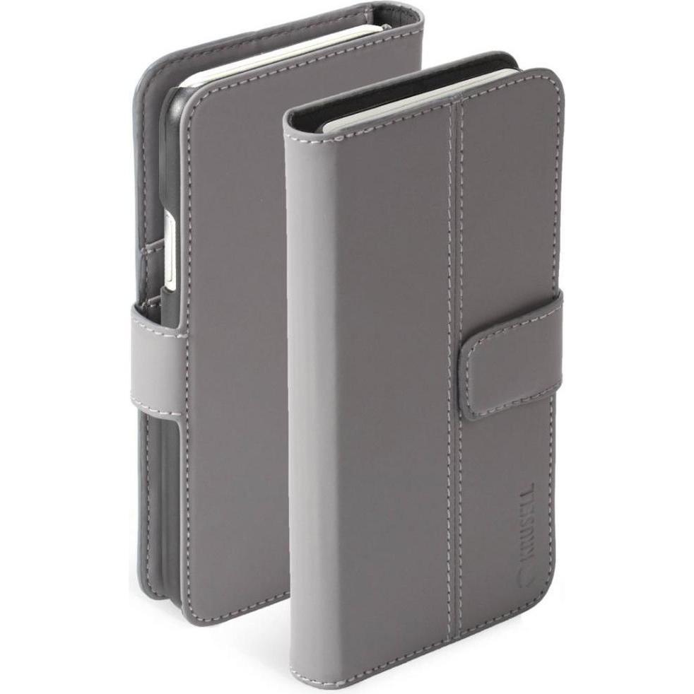 Krusell Loka FolioWallet 2in1 Apple iPhone XS Max grey (Apple iPhone XS Max), Smartphone Hülle, Grau