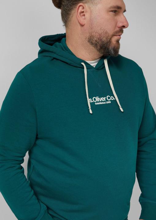 Produktbild s.Oliver Sweatshirt Kapuzenpullover aus Baumwollmix mit Label-Print (4XL)