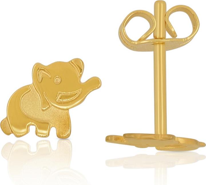 Image du produit Muau Stud earrings or jaune 750, 6x8mm (Or jaune)