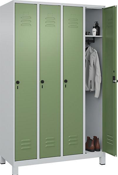 Light grey RAL 7035, Reseda green RAL 6011