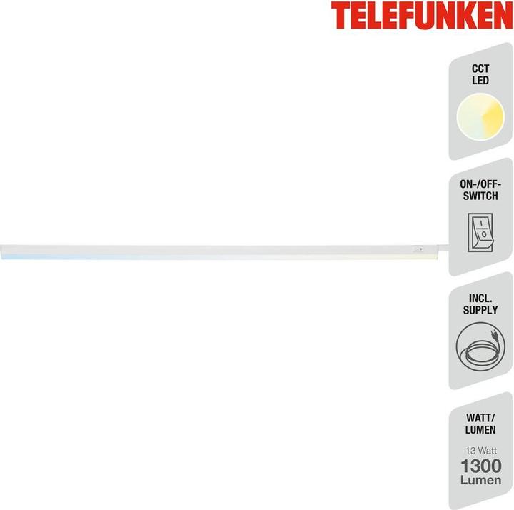 Actual product image Telefunken LED Unterbauleuchte, weiss, 1xLED-Platine/13W (1300 lm)