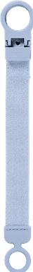 Actual product image Bibs Pacifier Clip Loop Dusty Blue