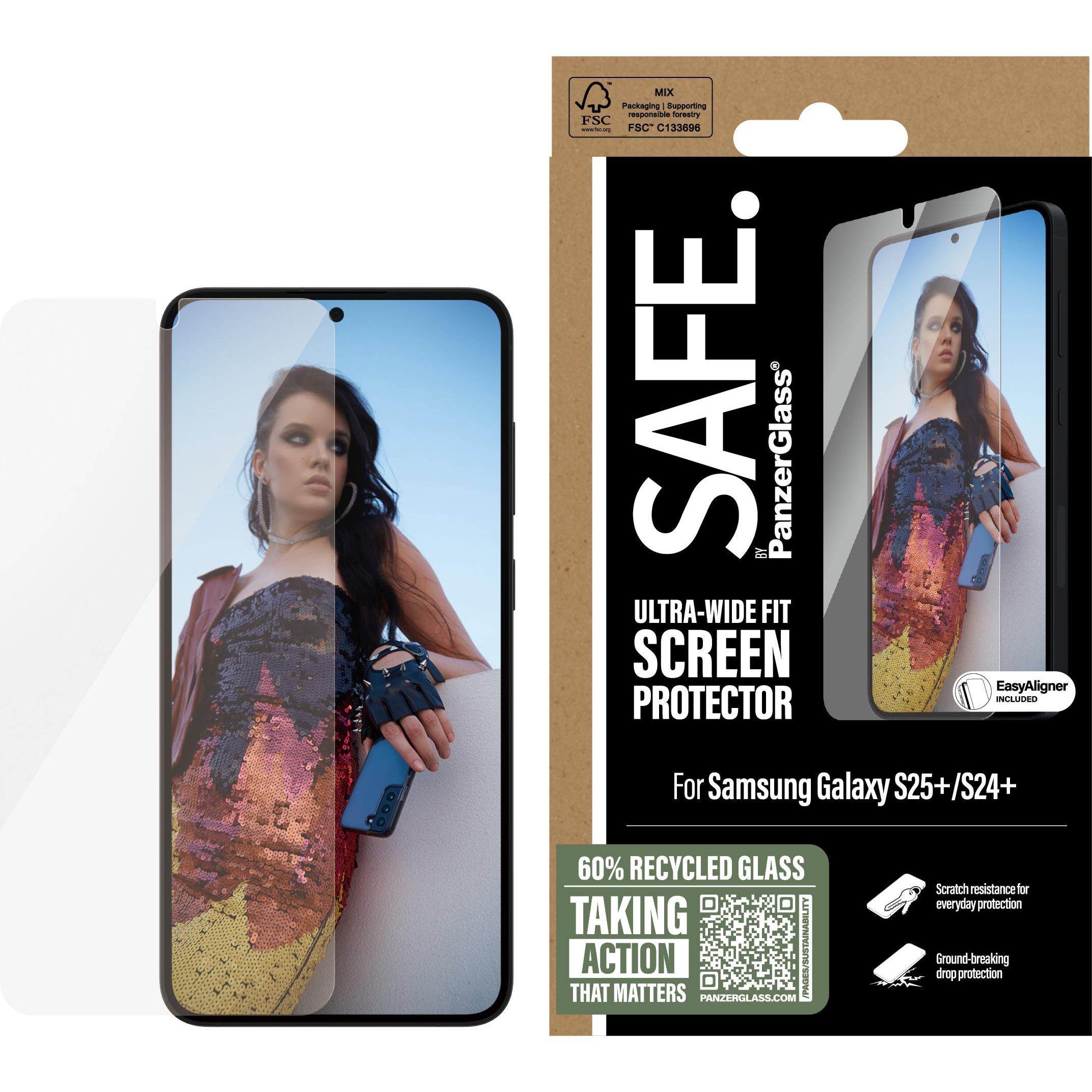 Thumbnail - PanzerGlass SAFE. by  Displayschutz Ultra-Wide Fit (1 Stück, Samsung Galaxy S25+, Samsung Galaxy S24+), Smartphone Schut...