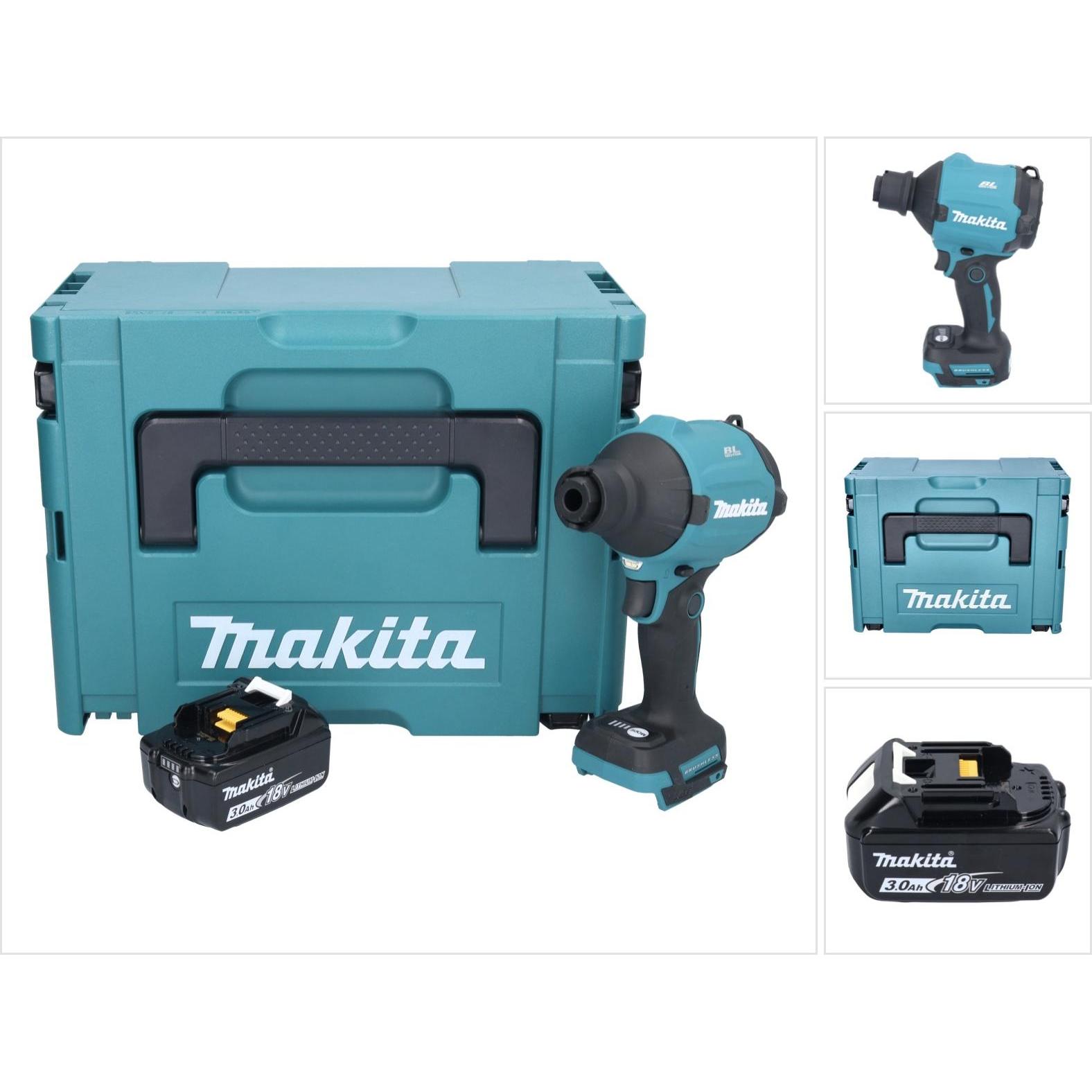 Makita, Laubsauger + Laubbläser, DAS 180 F1J Akku GeblÃ¤se 18 V Brushless + 1x Akku 3,0 Ah + Makpac - ohne LadegerÃ¤t (A...