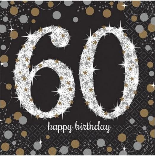 Amscan 60 Sparkling Celebration (16 x, 33 x 33 cm)