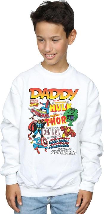 Actual product image Boys Our Dad Superhero Sweatshirt (116)
