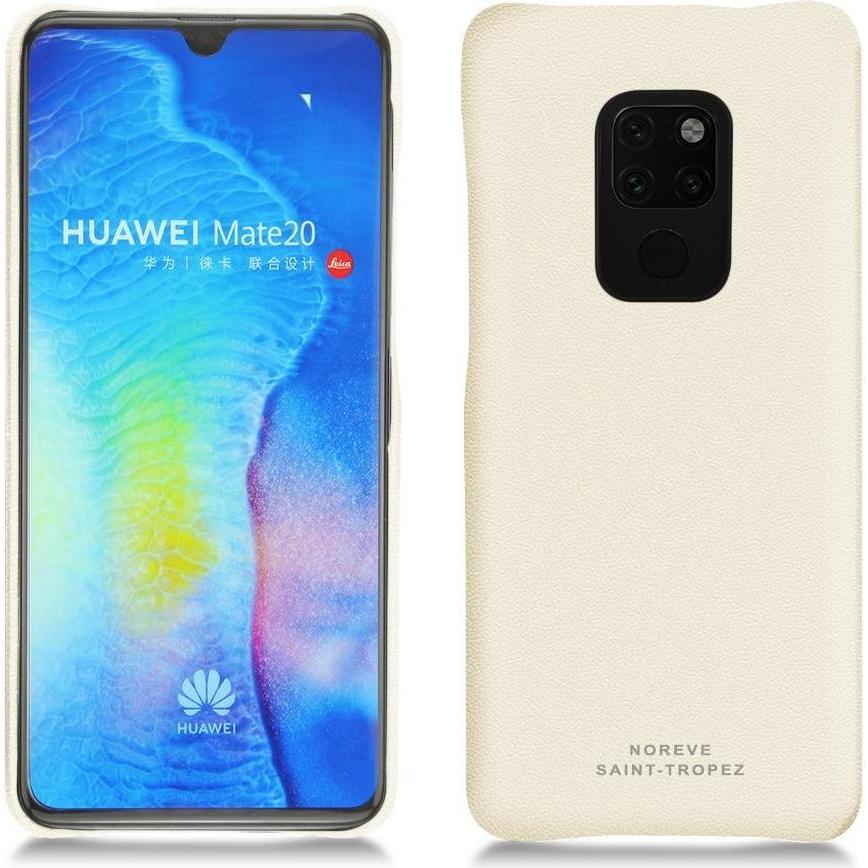 Noreve Lederschutzhülle (Huawei Mate 20), Smartphone Hülle, Weiss