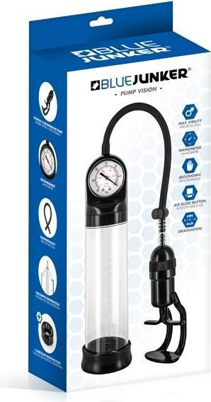 Actual product image Blue Junker Pompe à pénis avec manomètre