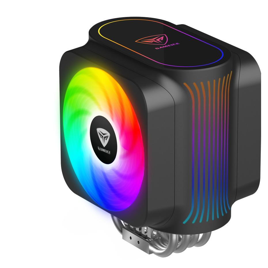 Pccooler GI-D66A HALO FRGB (160 mm), Dissipatore CPU, Nero, Multicolore