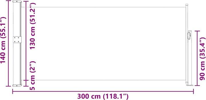 Produktbild vidaXL Seitenmarkise (6 m)