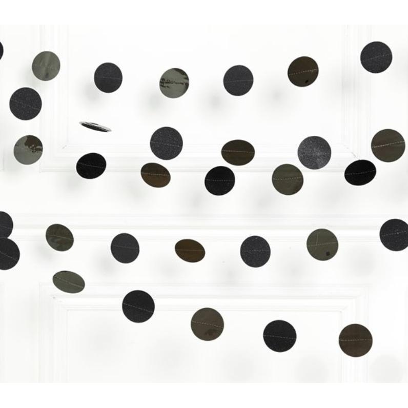 Amscan Hängegirlanden Glitzer schwarz 6 St. (6 Stk.) (672424-10)