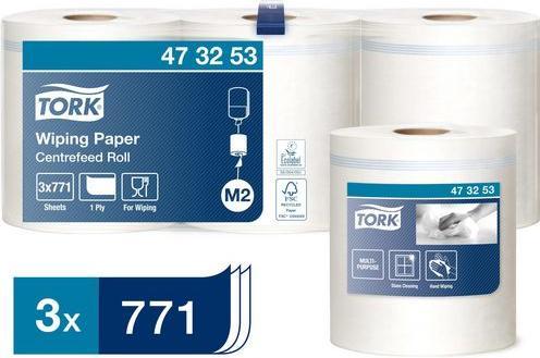 Produktbild Tork Wischtuchrolle Midi Weiss (3x)