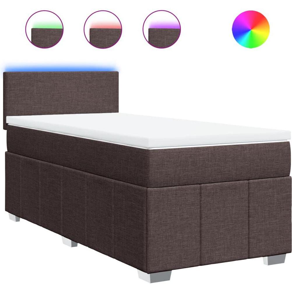 Thumbnail - VidaXL, Bett, Bo x springbett mit Matratze 90 x 190 cm Stoff (90 x 190 cm)