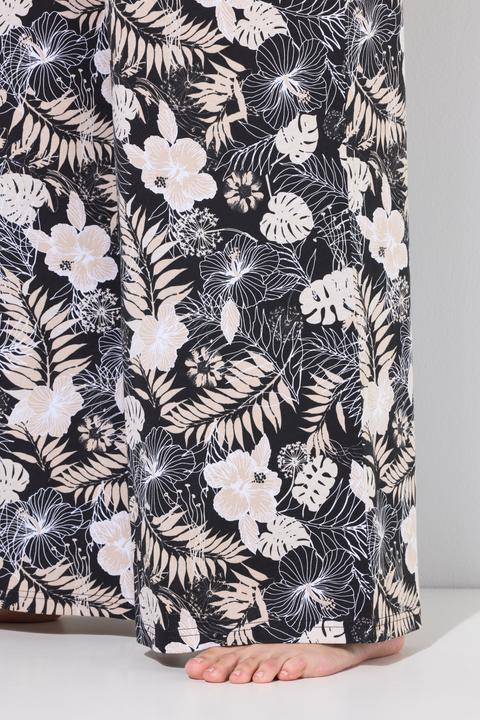 Produktbild Ulla Popken Pyjama, Blätter, V-Ausschnitt, ärmellos, Taschen (58)