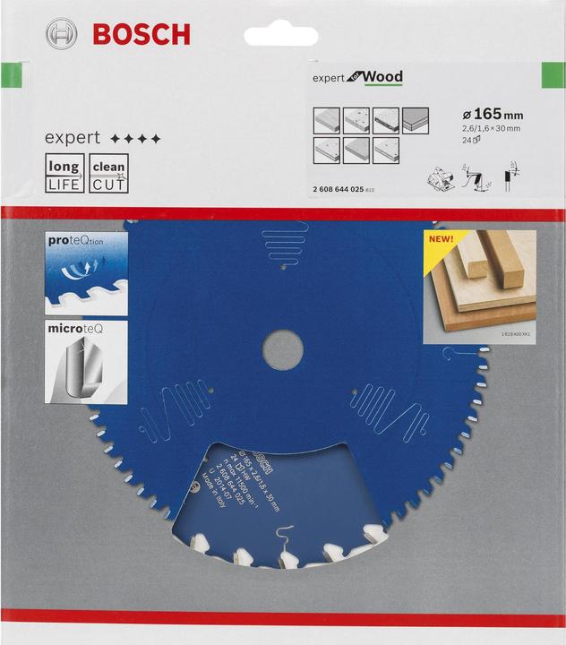 Immagine prodotto Bosch Professional Zubehör Lama per sega circolare 165 x 30 x 1,6