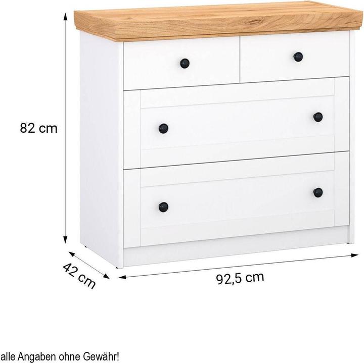 Produktbild Homestyle4u Kommode Sideboard (92.50 x 41.80 x 82 cm)
