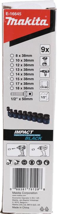 Actual product image Makita 9-piece socket spanner set 1/2