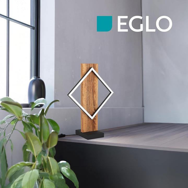 Actual product image EGLO Boyal LED Table Lamp with Wooden Beams (1750 lm)
