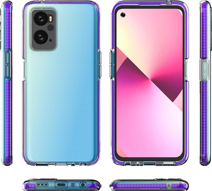Produktbild Hurtel Spring Case Cover für Realme 9i, Oppo A36 / A76 / A96 Silikonhülle mit Rahmen schwarz (Oppo A36, Realme 9i)