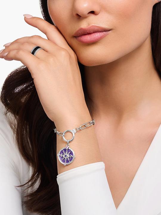Produktbild Thomas Sabo Gliederarmband mit Ringverschluss und weissen Steinen Silber (19 cm, 925er Silber)