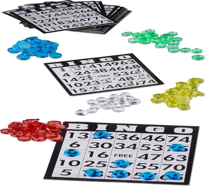 Immagine prodotto Relaxdays Gioco del bingo con tamburo della lotteria (Inglese)