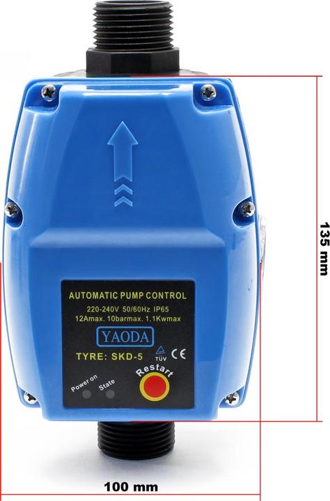 Produktbild Wiltec Druckschalter EPC-4 230V 1-phasig Pumpensteuerung Hauswasserwerk (Hauswasserpumpe)