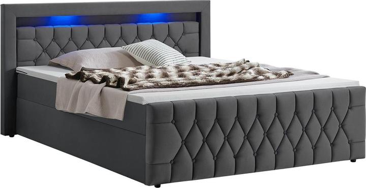 Juskys Lit Boxspring Leona (140 x 200)