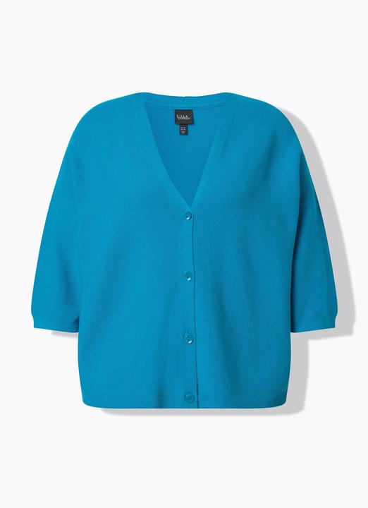 Produktbild Ulla Popken Strickjacke, Linksstrick, oversized, V-Ausschnitt (58, 60)