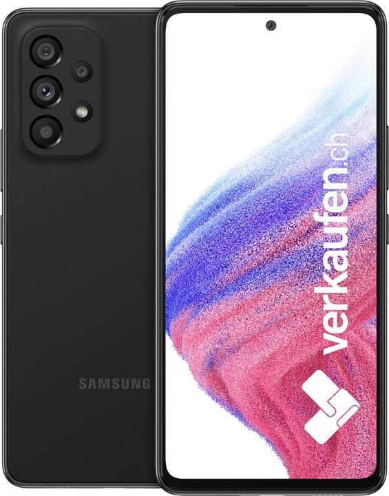 verkaufen.ch Galaxy A53 5G (128 Go, Awesome Black, 6.46", 64 Mpx, Double SIM hybride, A / Comme neuf)