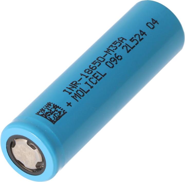 Actual product image Molicel Battery INR18650-M35A 3500mAh 10A unprotected, flat rate (18650, 3500 mAh)