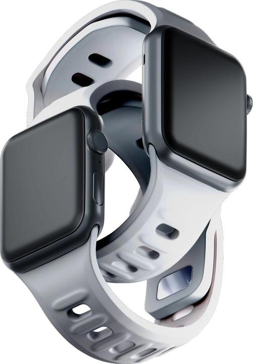 Produktbild 3MK Silicone Watch Strap biały/white dla Apple Watch 42/44/45/49mm (Silikon, Edelstahl)