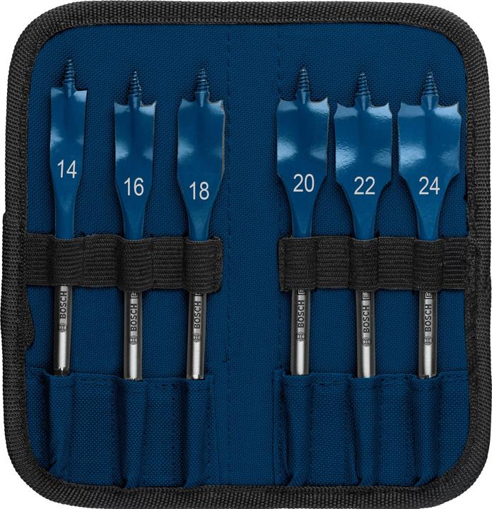 Immagine prodotto Bosch Professional Zubehör Set di punte per fresatura piana EXPERT Self Cut Speed, 14/16/18/20/22/24 mm, 6 pezzi. (24 mm, 20 mm, 14 mm, 16 mm, 22 mm, 18 mm)