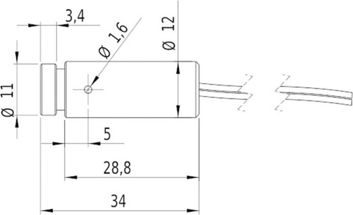 Actual product image Picotronic Laser module dot red 0.4 mW DD635-0.4-3(12x34) (70112955)