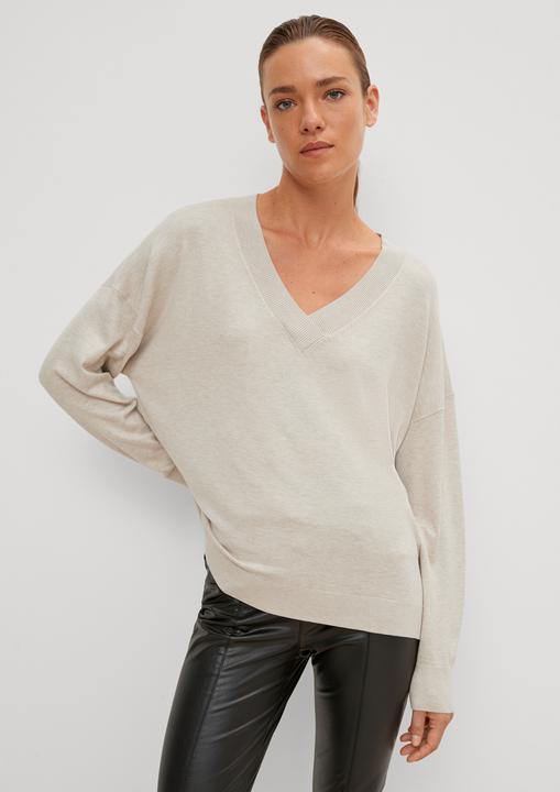 Actual product image Comma Strickpullover Pullover mit V-Ausschnitt aus Viskosemix (M)