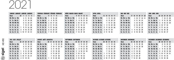 Valeurs nutritives et ingrédients Sigel Mémo (59.50 x 41 cm)