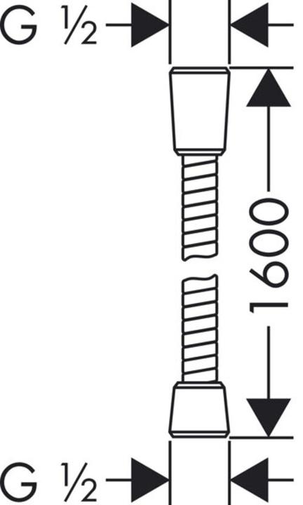 Image du produit hansgrohe HG Flexible de douche métallique SENSOFLEX 1600mm chromé (160 cm)