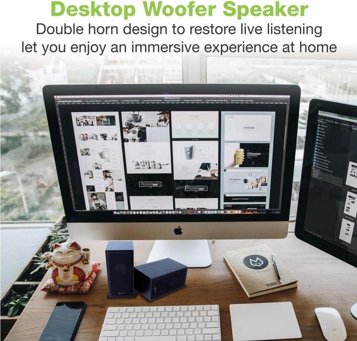 Immagine prodotto Techly Set di altoparlanti in legno per notebook