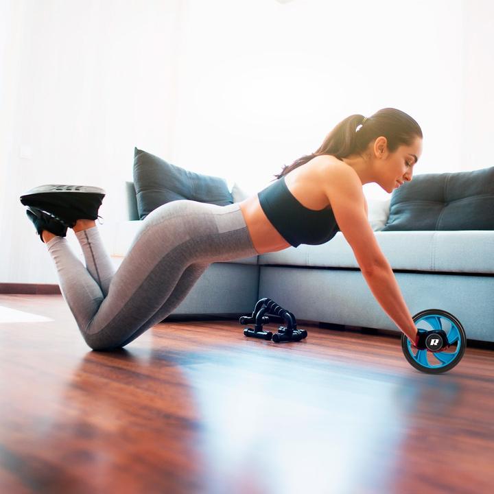 Produktbild Rebel Active Kółko Podwójne Roller Do ćwiczeń Mięśni Brzucha Ab Wheel Ab-2 Rba-3061