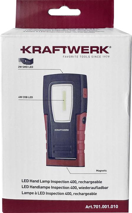 Actual product image Kraftwerk LED Handlampe Inspection wiederaufladbar (400 lm)