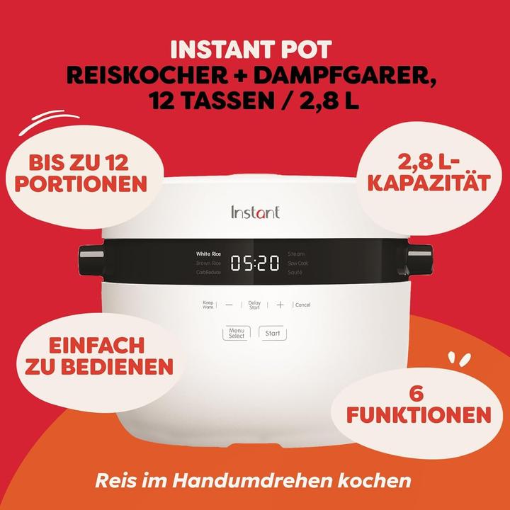 Actual product image Instant Pot Rice Cooker & Steamer