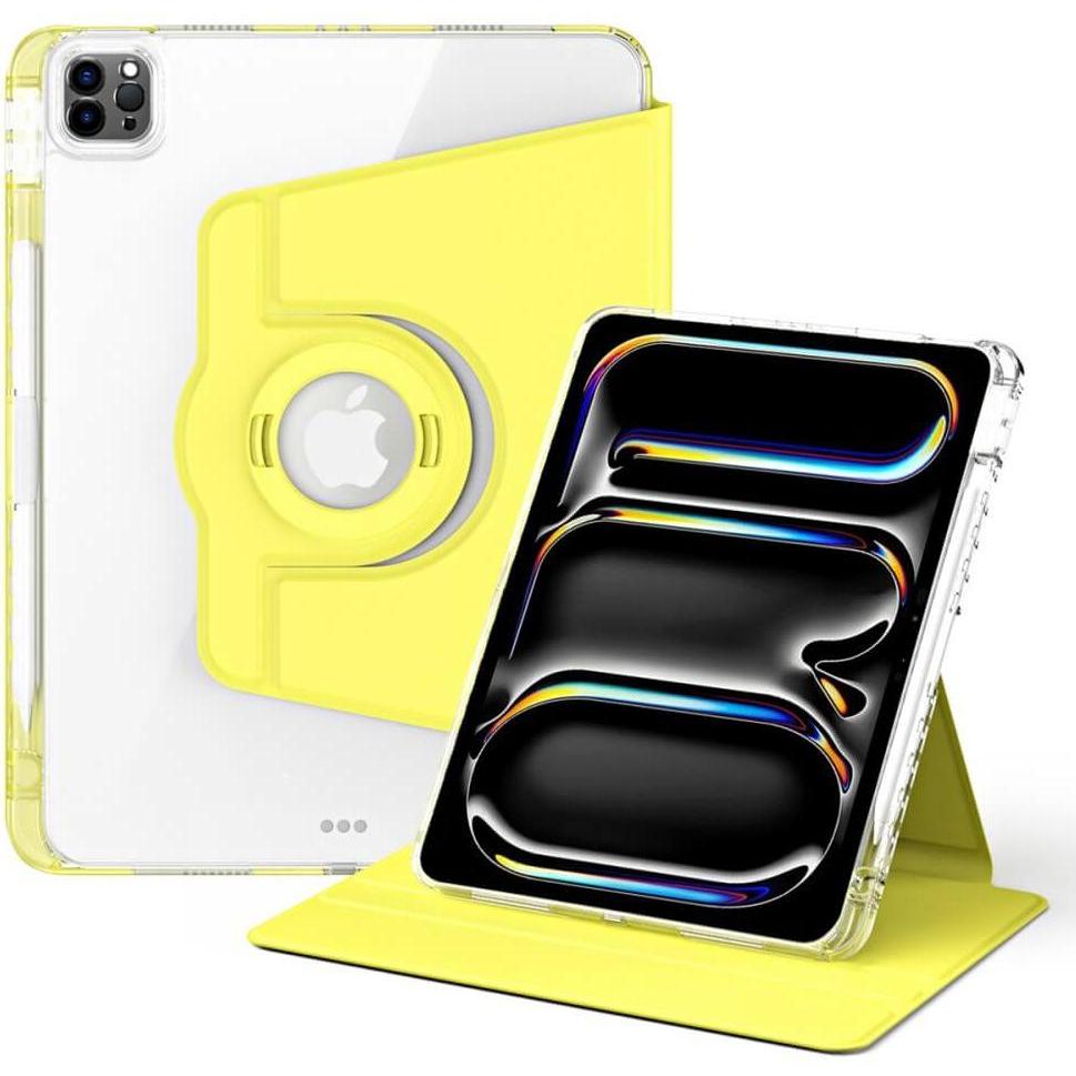 Cover-Discount iPad Air / Pro 11 - Cover girevole 2in1 con retro + coperchio (Apple iPad Air 11 2024), Cover tablet, Giallo